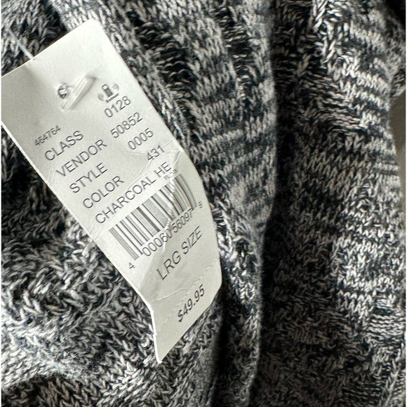 PACSUN GOLDEN STATE Black White Chunky Long Crewneck Knit Sweater Men size:L - Picture 5 of 7